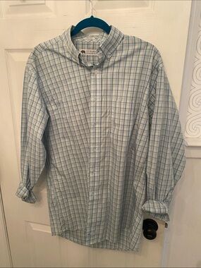 Men's Light Blue Plaid Button-Down Shirt Onward Reserve Button Down